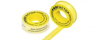 Лента фум "ProFactor" Professional 12м х 12 мм (желтая)